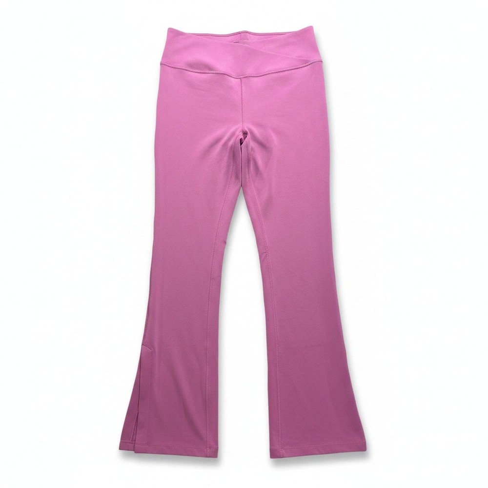 Athleta Girl XXL/16 Pink Transcend Crossover Flare Pants Athleisure Casual